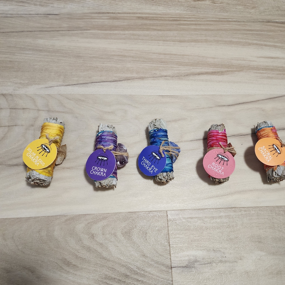Chakra Sage Smudge Sticks Set - Multicolor